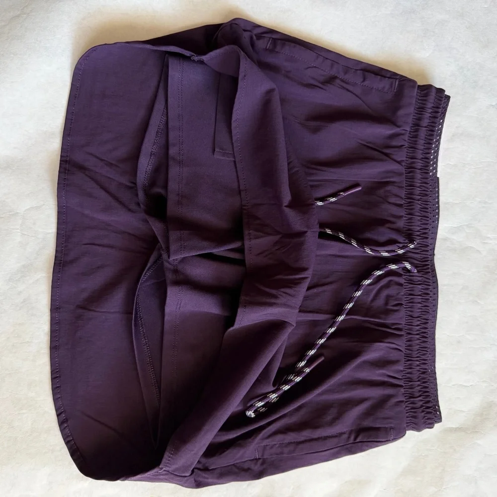 Woven Trek Skort Plum Size S Two Way Stretch Elastic Waistband Activewear E - Picture 8 of 14